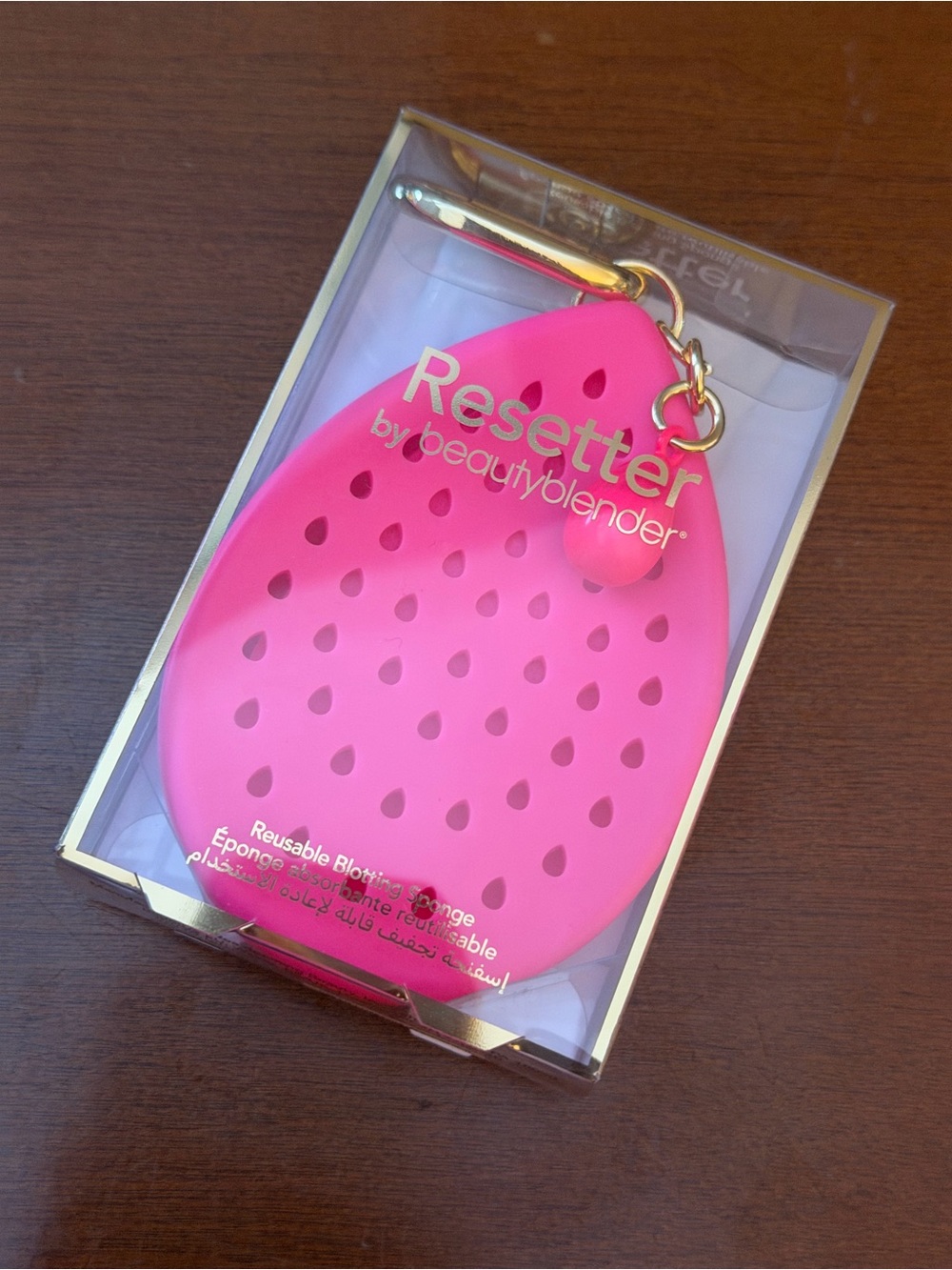 beautyblender Resetter Reusable Blotting Sponge Keychain - Pink